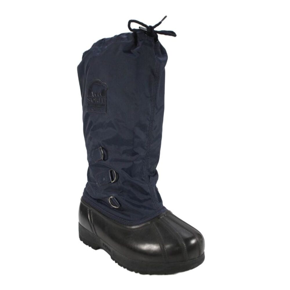 Sorel Mens Tie Closure Snowlion II Waterproof Boots Navy Blue Black Size 9